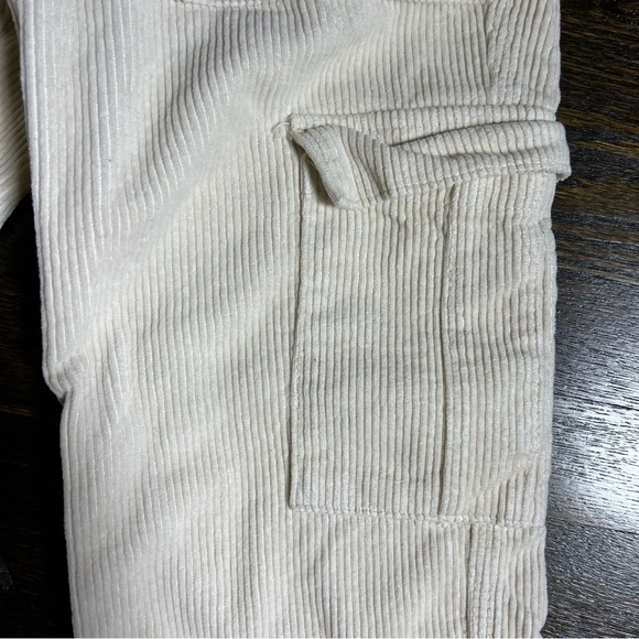PacSun Off White Corduroy Cargo Elastic Waist Pants - Picture 6 of 11
